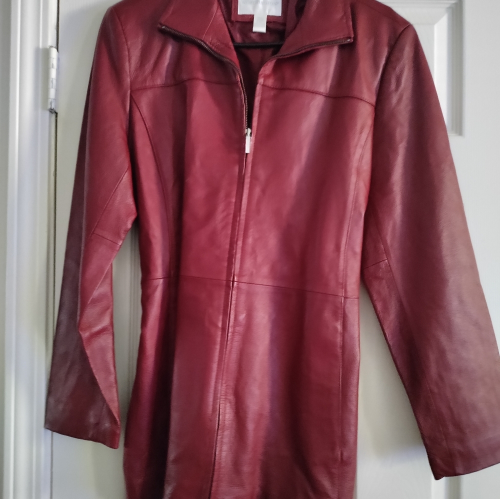 Leather coat